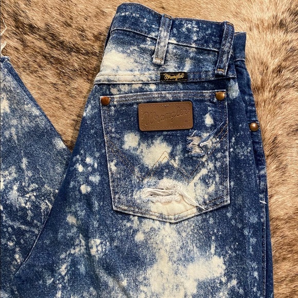 Custom Bleached and Distressed Wranglers - Picture 2 of 6